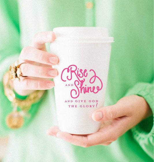 To - Go Coffee Cups | Rise & Shine (2 colors) - themonogram manor 
