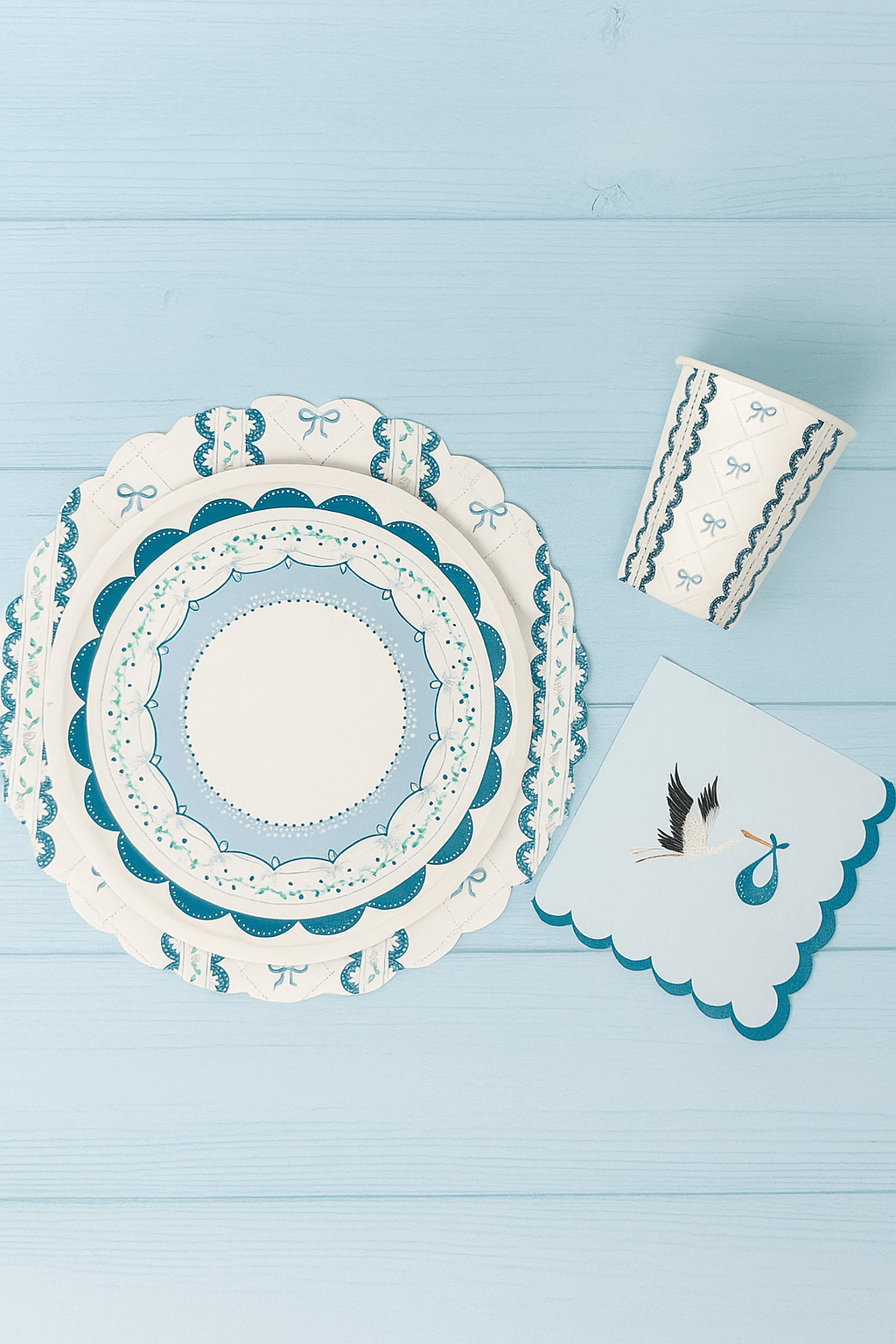 Blue Baby Shower Napkins (Set of 16) - themonogram manor 