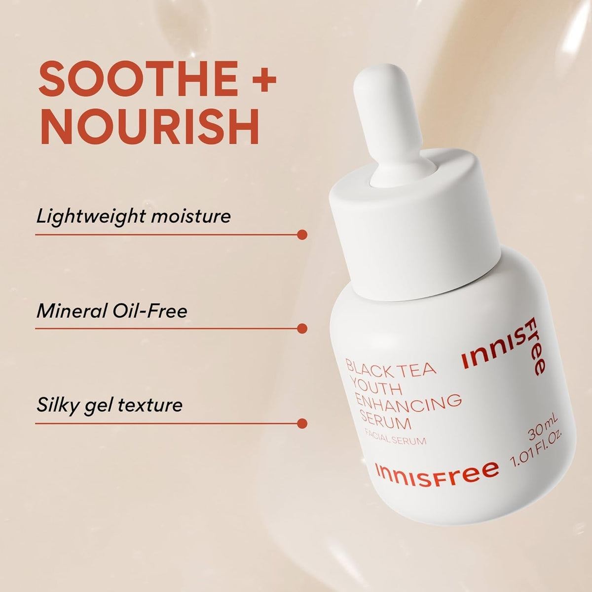 Black Tea Youth Enhancing Serum, Korean Serum with Niacinamide for Firming and Glow - themonogram manor 