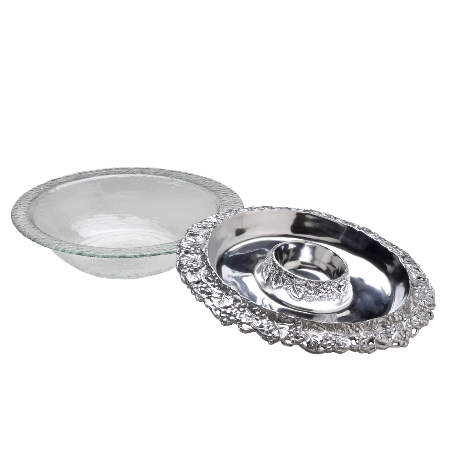 Chilling Appetizer and Seafood Serving Bowl - Grape Pattern - themonogram manor 
