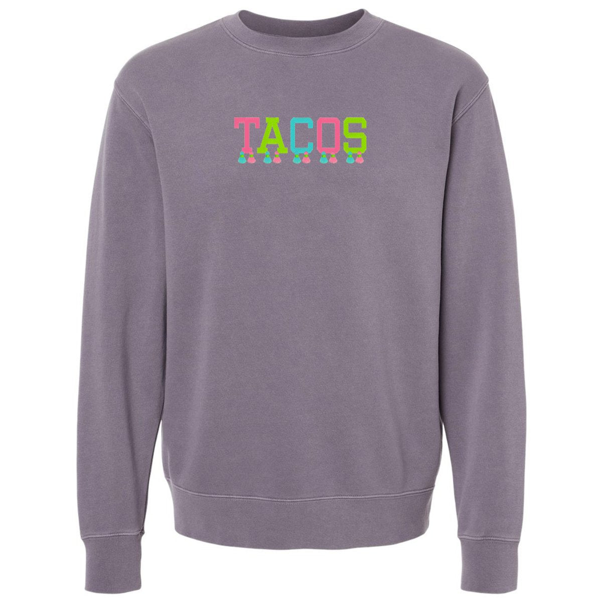 Embroidered Tasseled 'Tacos' Cozy Crew - themonogram manor 