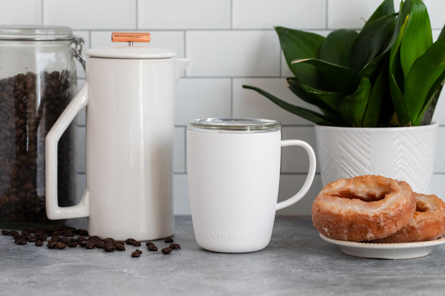 Coffee Cup in White - themonogram manor 