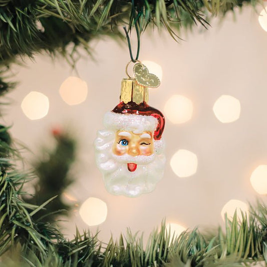 Mini Winking Santa Ornament - themonogram manor 