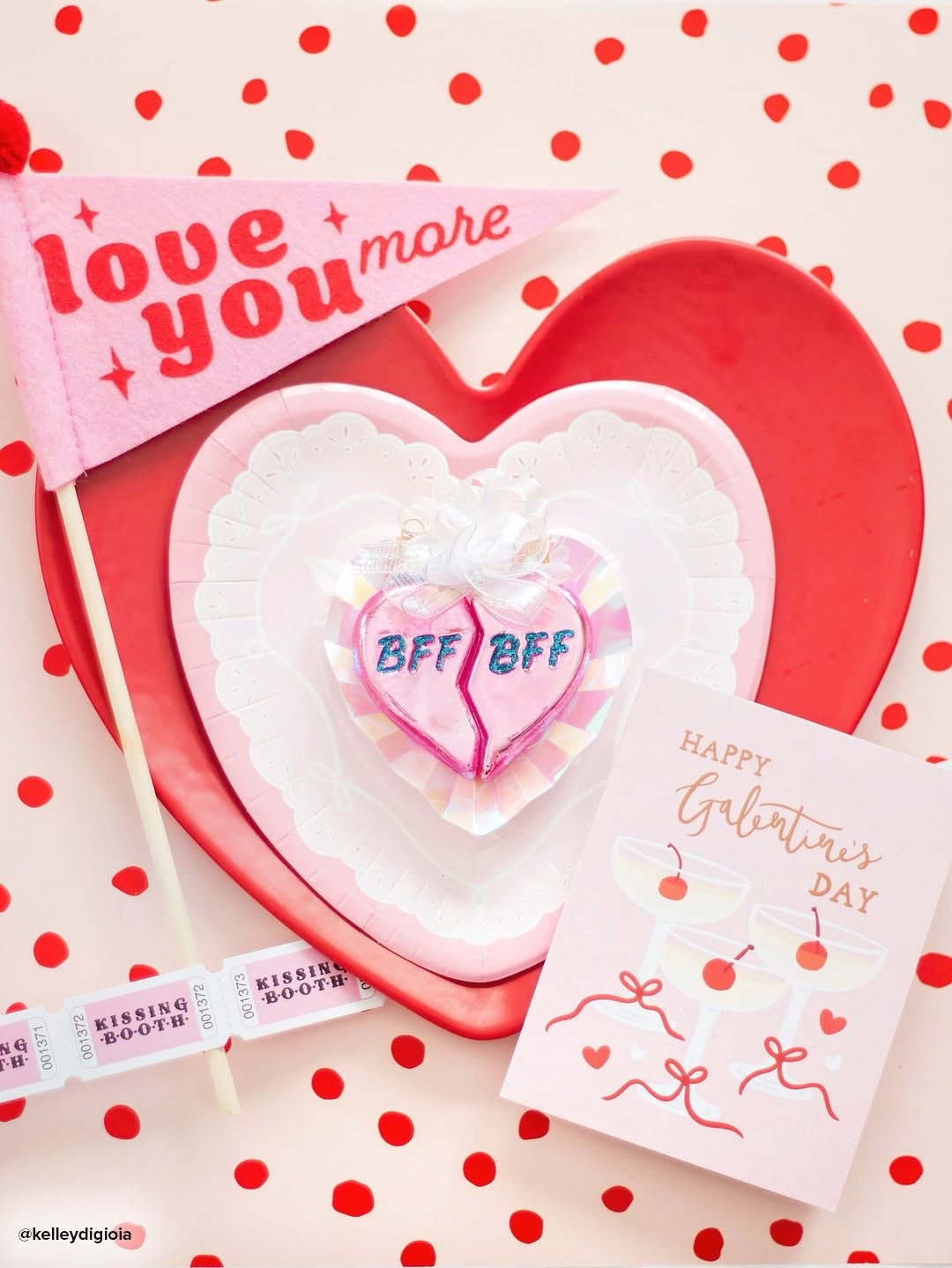 Bff Hearts Ornament - themonogram manor 