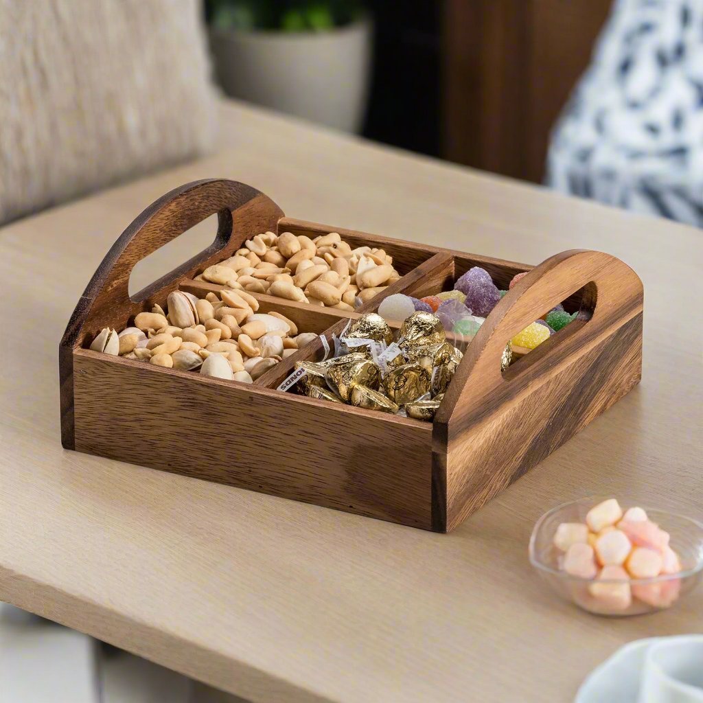 4 Compartment Snack Tray - themonogram manor 