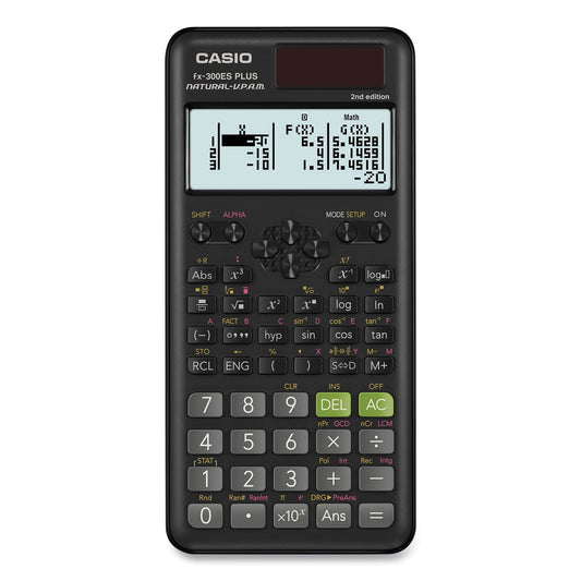 Casio FX - 300ES Plus 2nd Edition Scientific Calculator, 16 - Digit LCD, Black - themonogram manor 