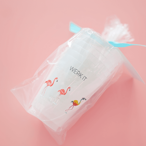 "Werk It" Flamingo Frosted Cups - themonogram manor 