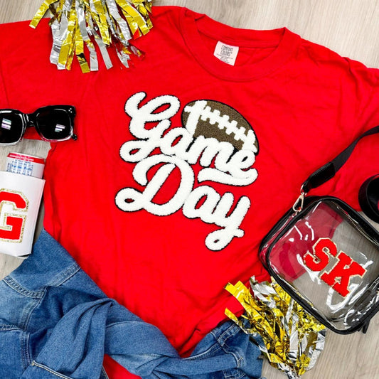 Football 'Game Day' Letter Patch T-Shirt - themonogram manor 