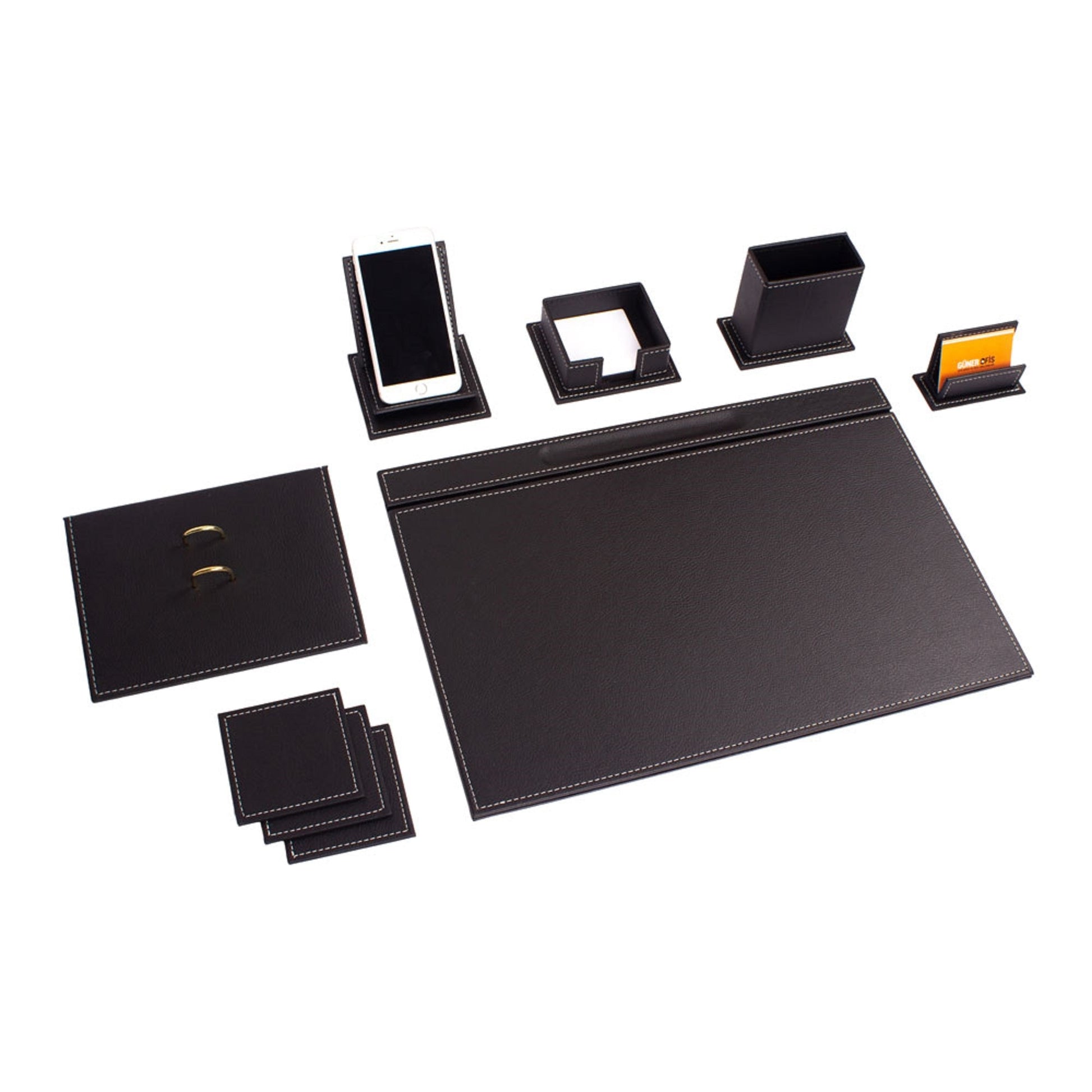 MOOG Luxury Desk Set - 9 Accessories - White - 9 PCS - themonogram manor 