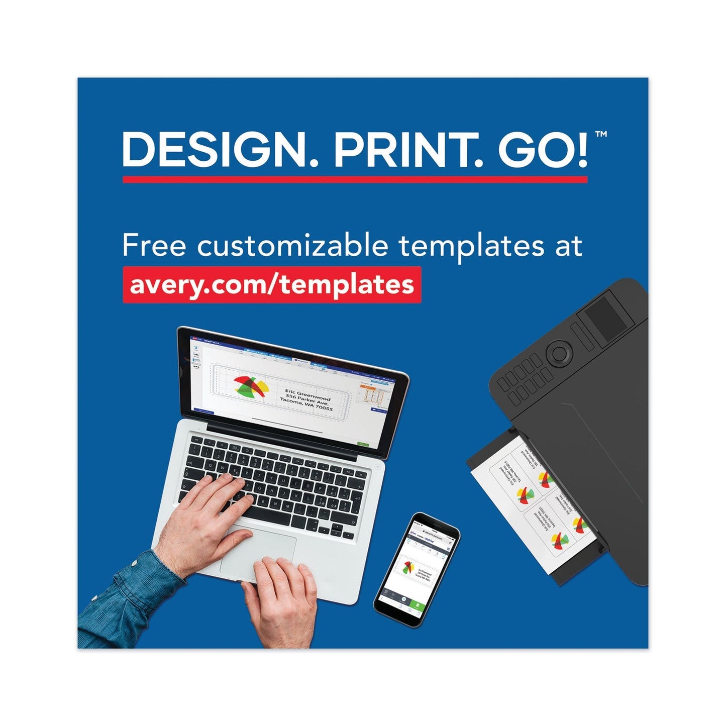 Avery Printable Microperforated Business Cards w/Sure Feed Technology, Inkjet, 2 x 3.5, White, 250 Cards, 10/Sheet, 25 Sheets/Pack - themonogram manor 