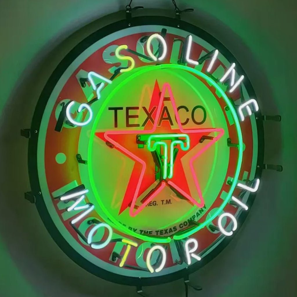 Texaco Gasoline Motor Oil Neon Signs - themonogram manor 