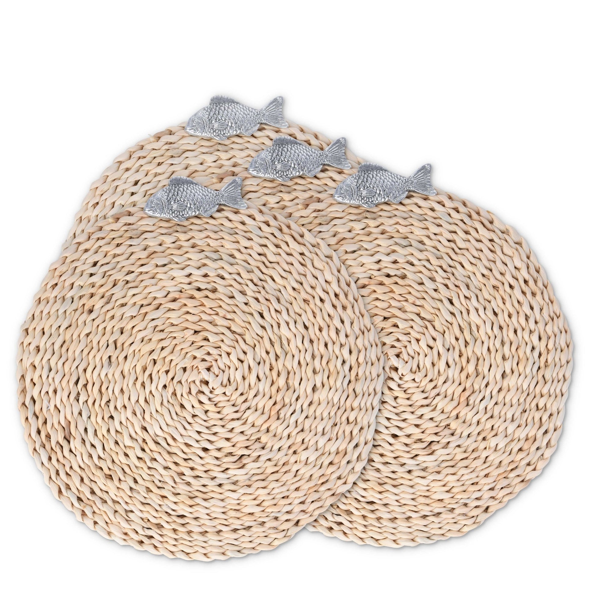 Fish Twisted Seagrass Placemats - set of 4 - themonogram manor 