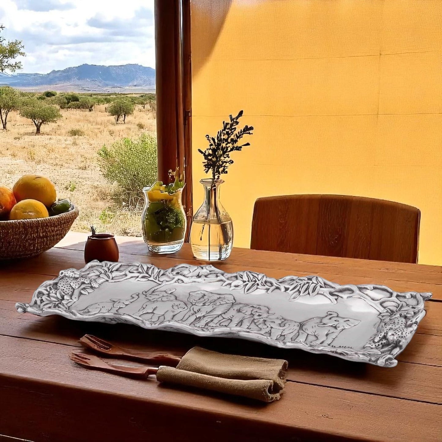 Elephant Oblong Tray - themonogram manor 