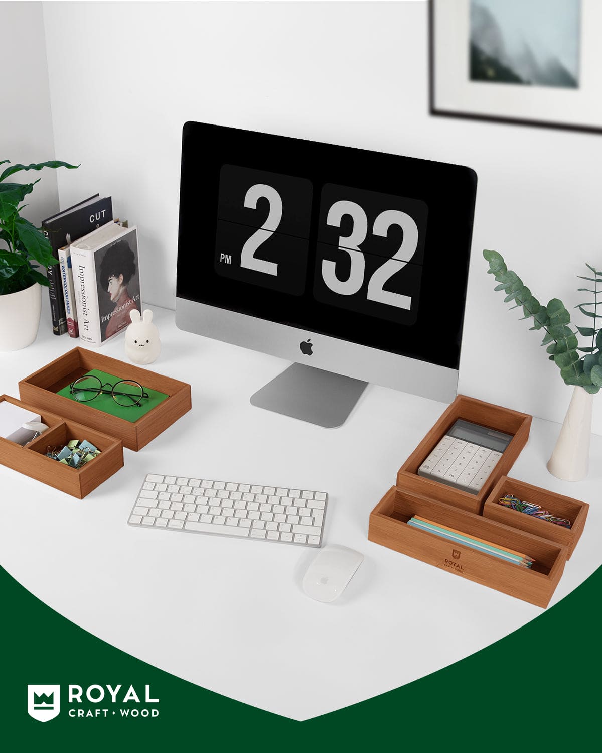 Storage Box Set of 5, Brown - themonogram manor 