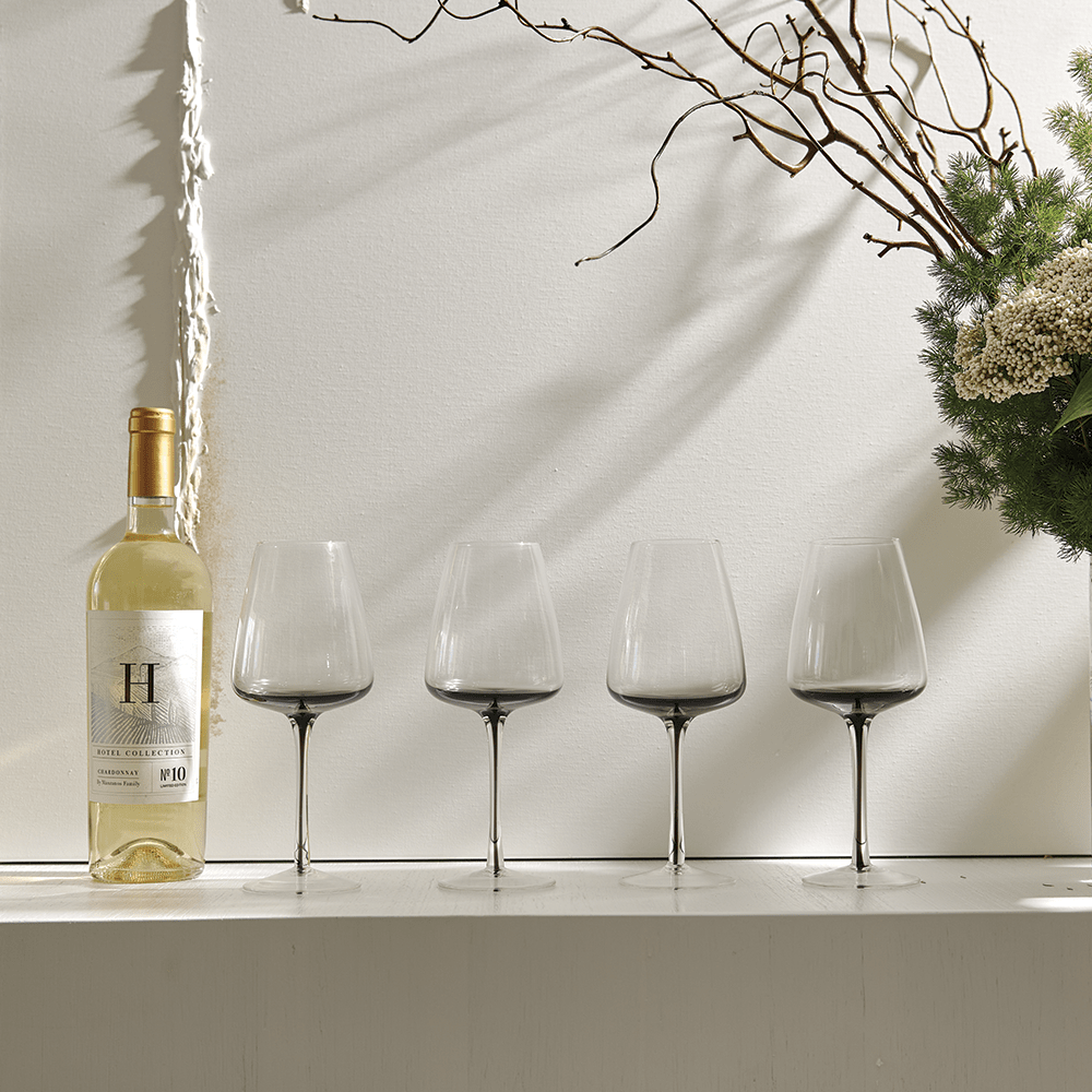 Smoke Stem White Wine Glasses - themonogram manor 