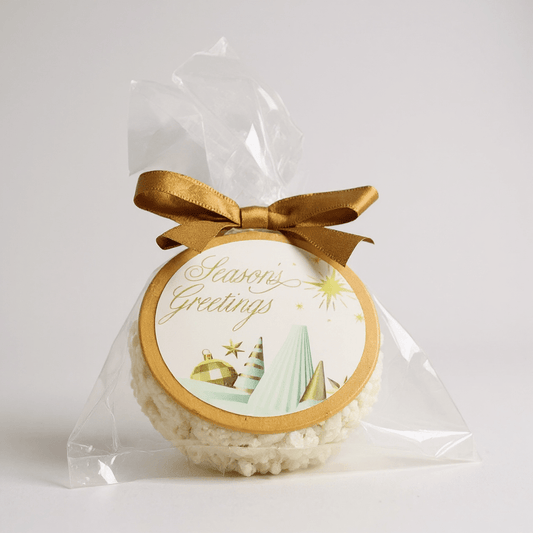 Seasons Greetings Message Rice Crispie Treats - themonogram manor 
