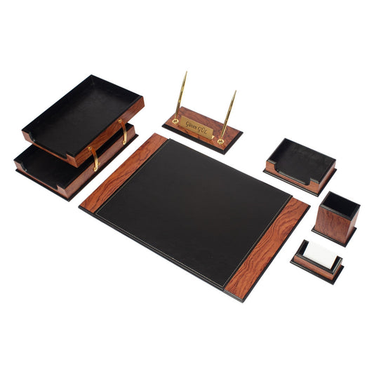 MOOG Wooden Prestige Desk Set - Blackrose - 8 PCS - themonogram manor 
