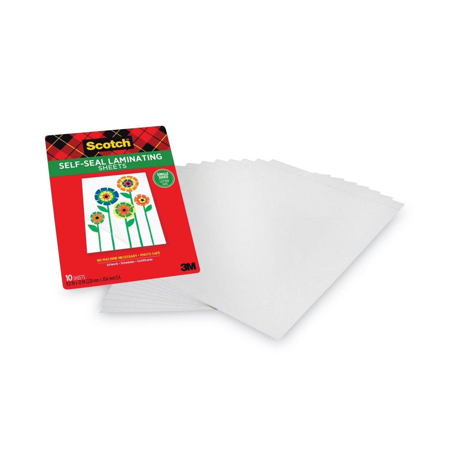 Scotch Self - Sealing Laminating Sheets, 6 mil, 9.06" x 11.63", Gloss Clear, 10/Pack - themonogram manor 