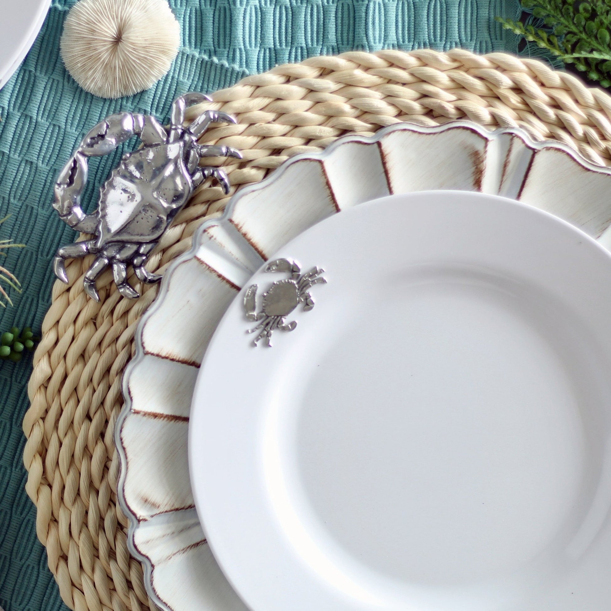 Crab Melamine Lunch Plates - Set of 4 - themonogram manor 