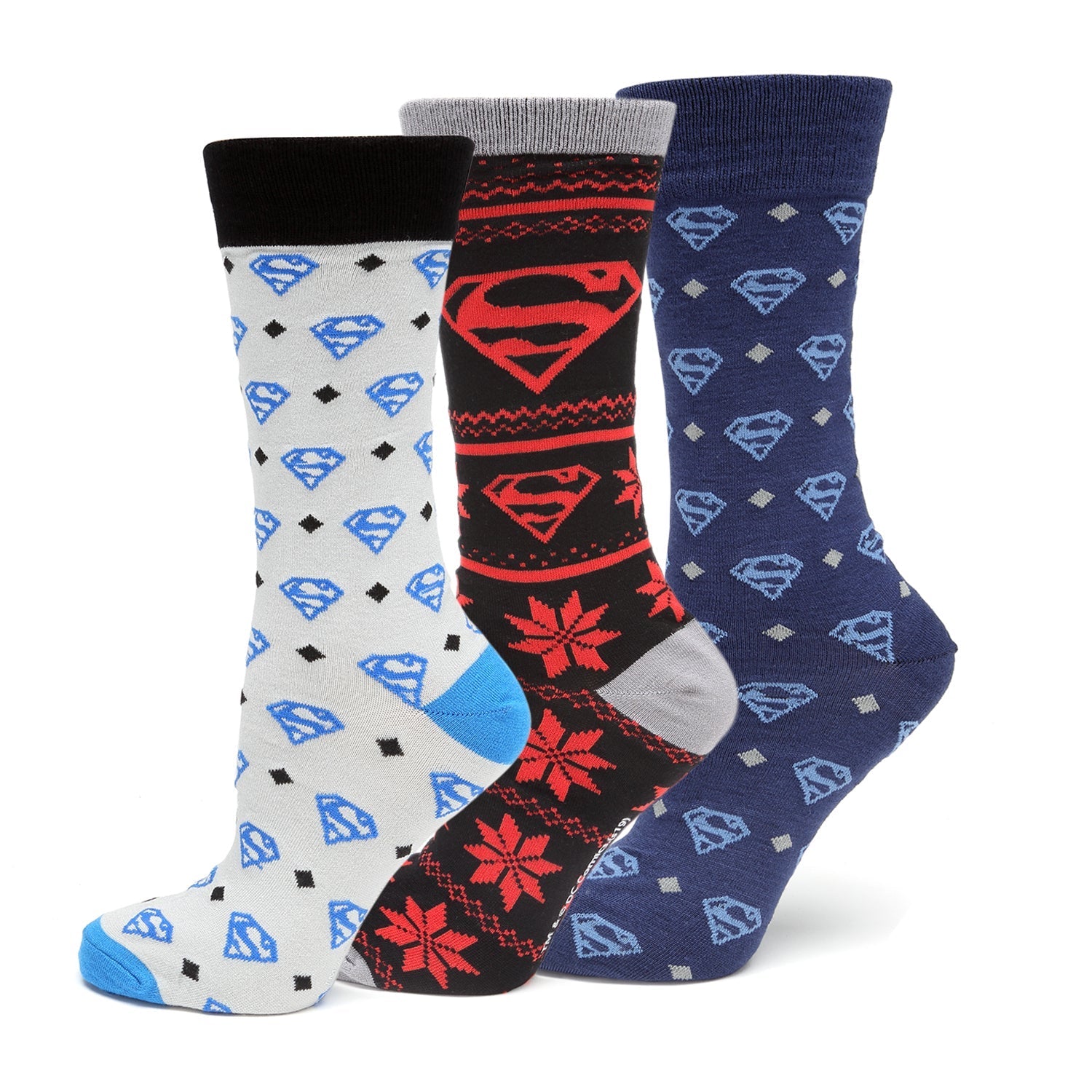 DC Superman 3 Pair Sock Gift Set - themonogram manor 
