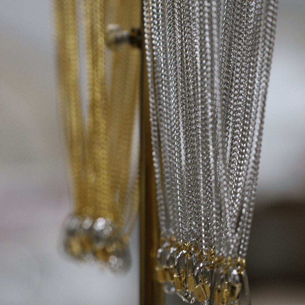 Two Tone Lock Necklace ~ Deep South Originals - themonogram manor 