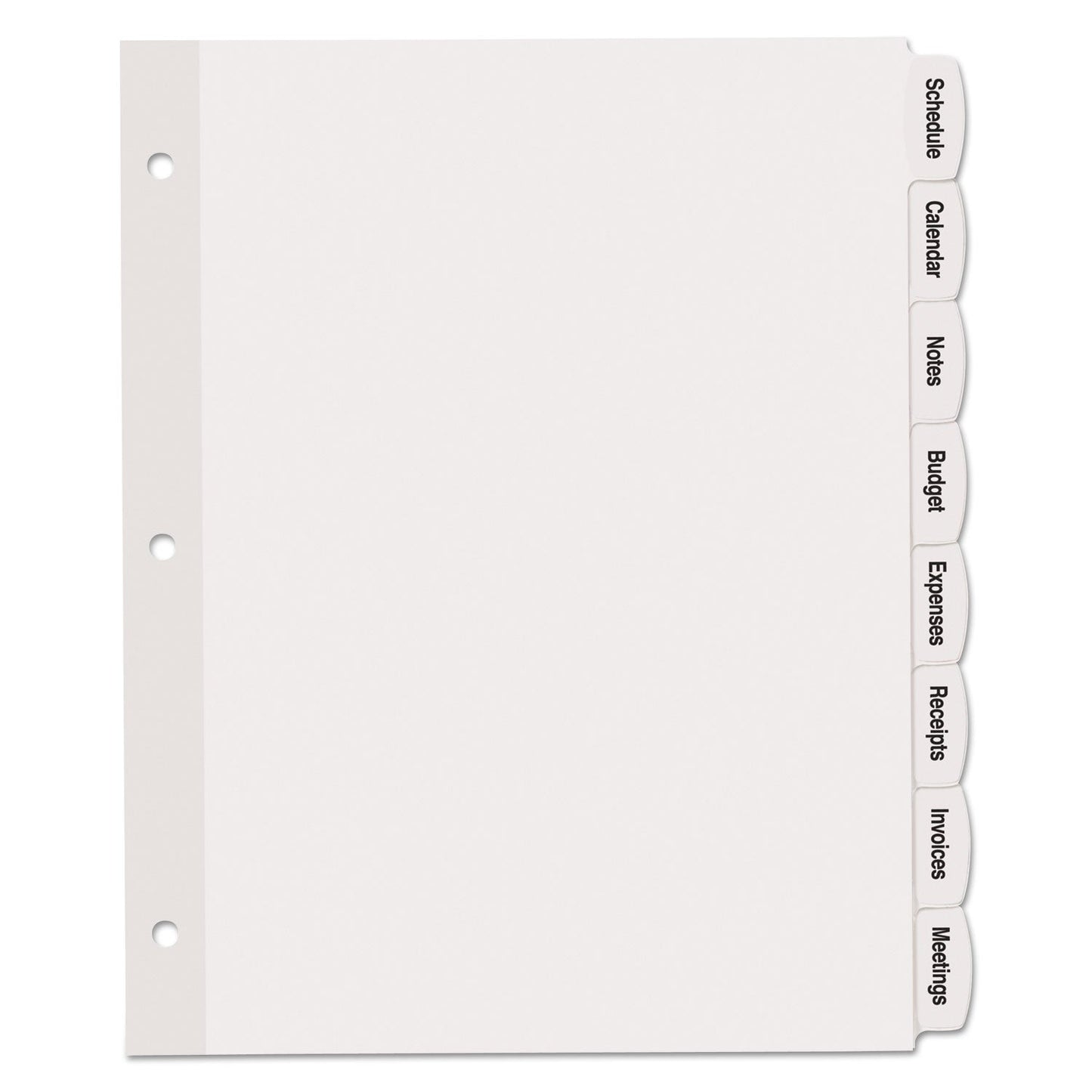 Avery Big Tab Printable White Label Tab Dividers, 8 - Tab, 11 x 8.5, White, 20 Sets - themonogram manor 