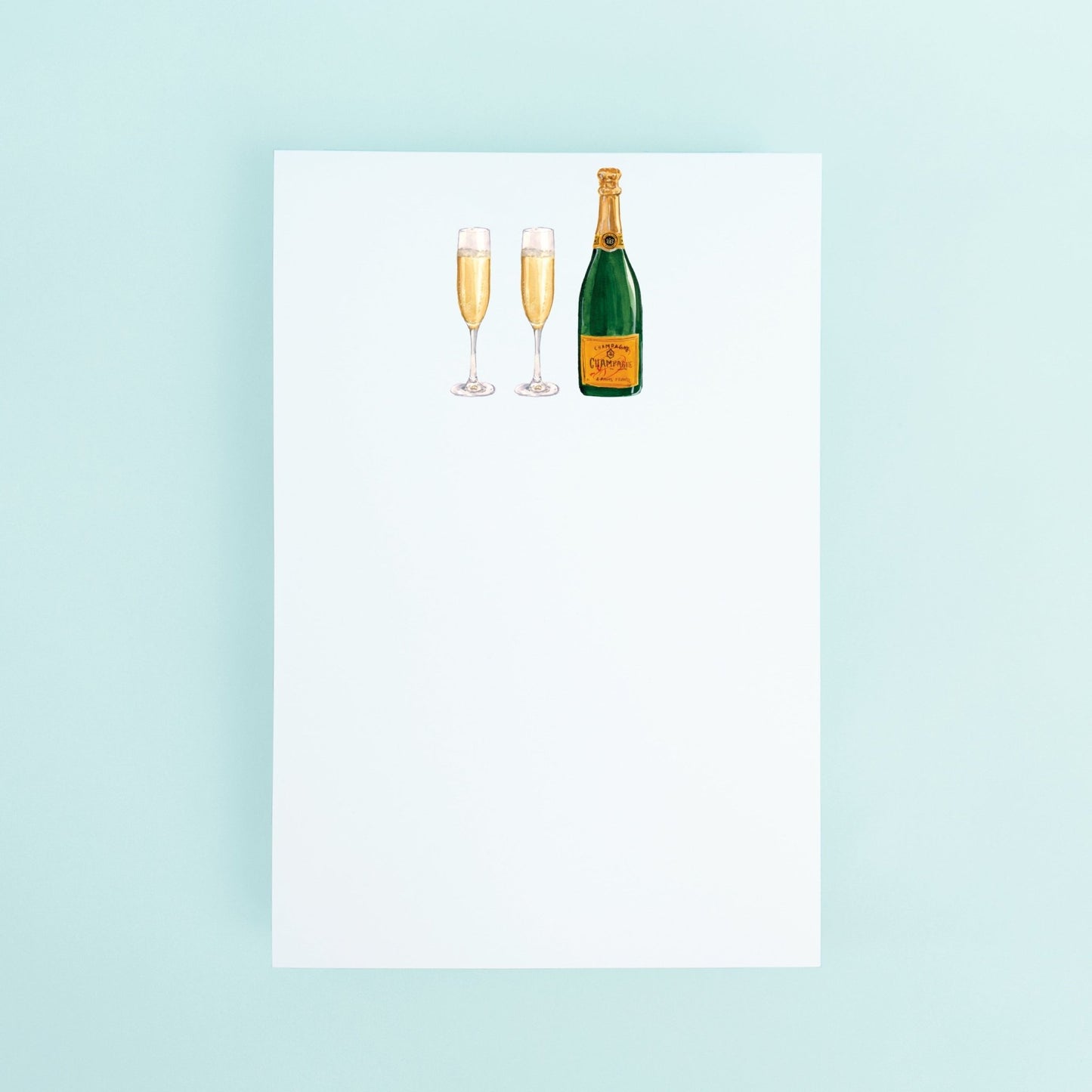Champagne Bottle and glasses Notepad - themonogram manor 