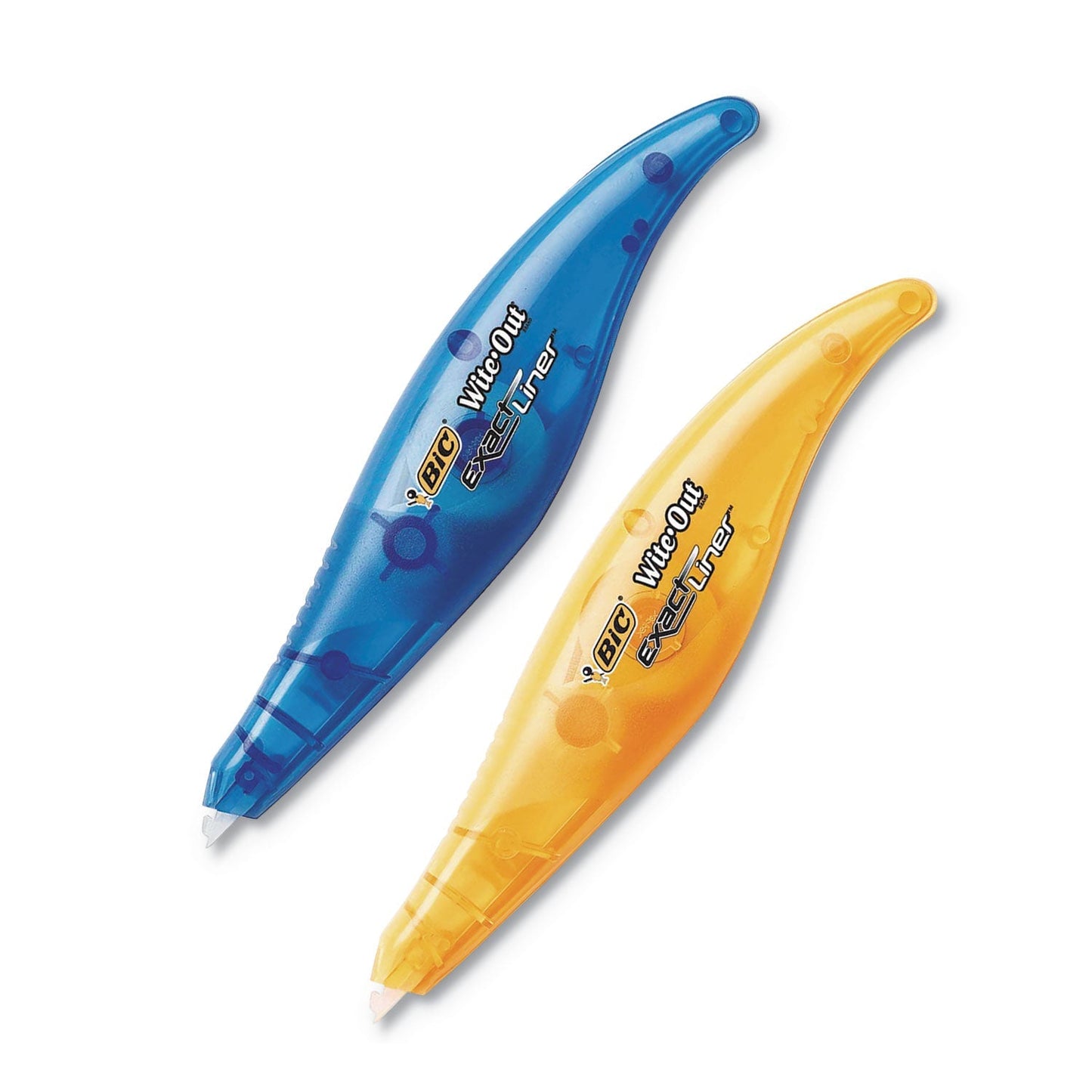 BIC Wite - Out Brand Exact Liner Correction Tape, Non - Refillable, Blue/Orange Applicators, 0.2" x 236", 2/Pack - themonogram manor 