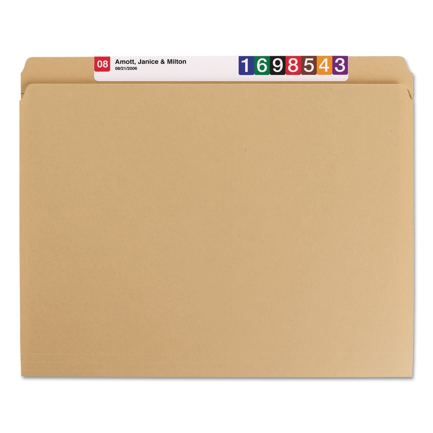 Smead Heavyweight Kraft File Folder, Straight Tabs, Letter Size, 0.75" Expansion, 11 - pt Kraft, Brown, 100/Box - themonogram manor 
