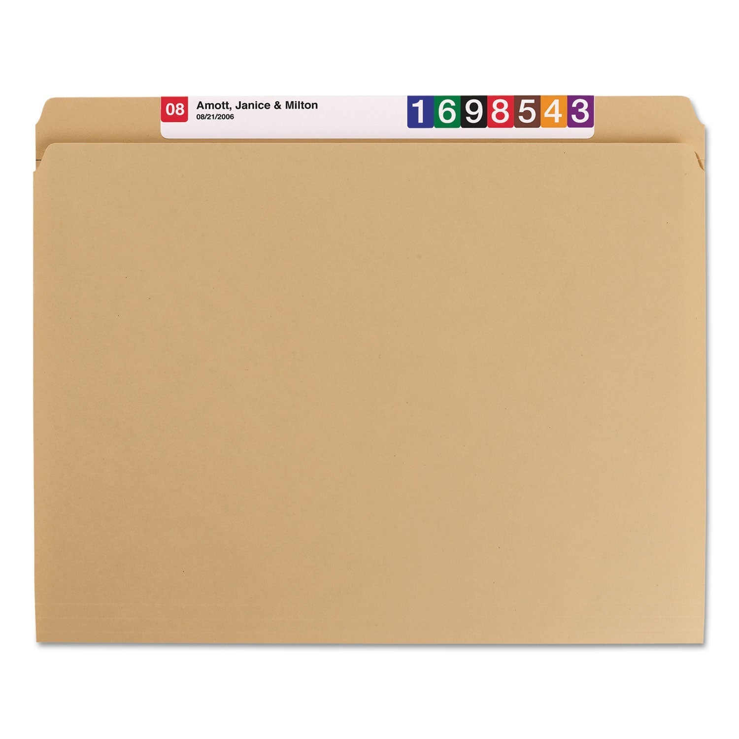 Smead Heavyweight Kraft File Folder, Straight Tabs, Letter Size, 0.75" Expansion, 11 - pt Kraft, Brown, 100/Box - themonogram manor 