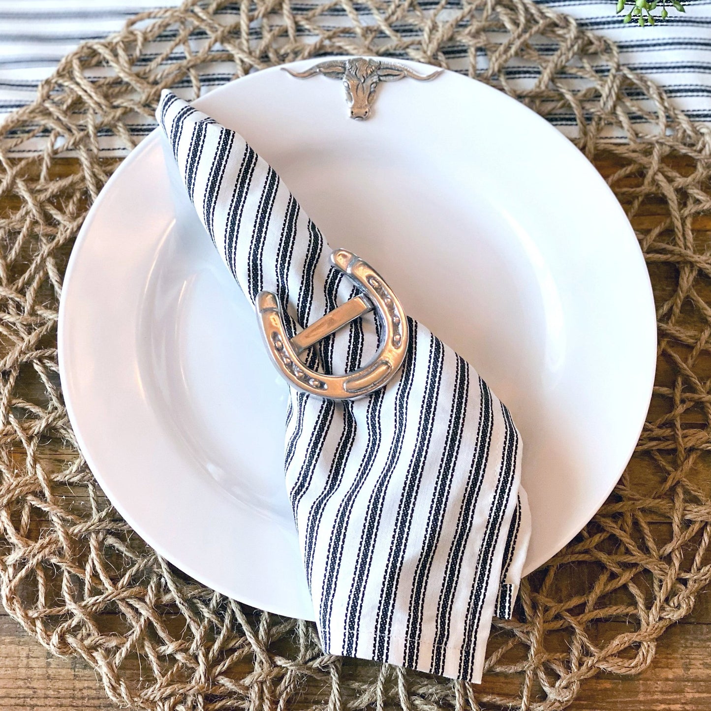 Longhorn Melamine Lunch Plates - Set of 4 - themonogram manor 