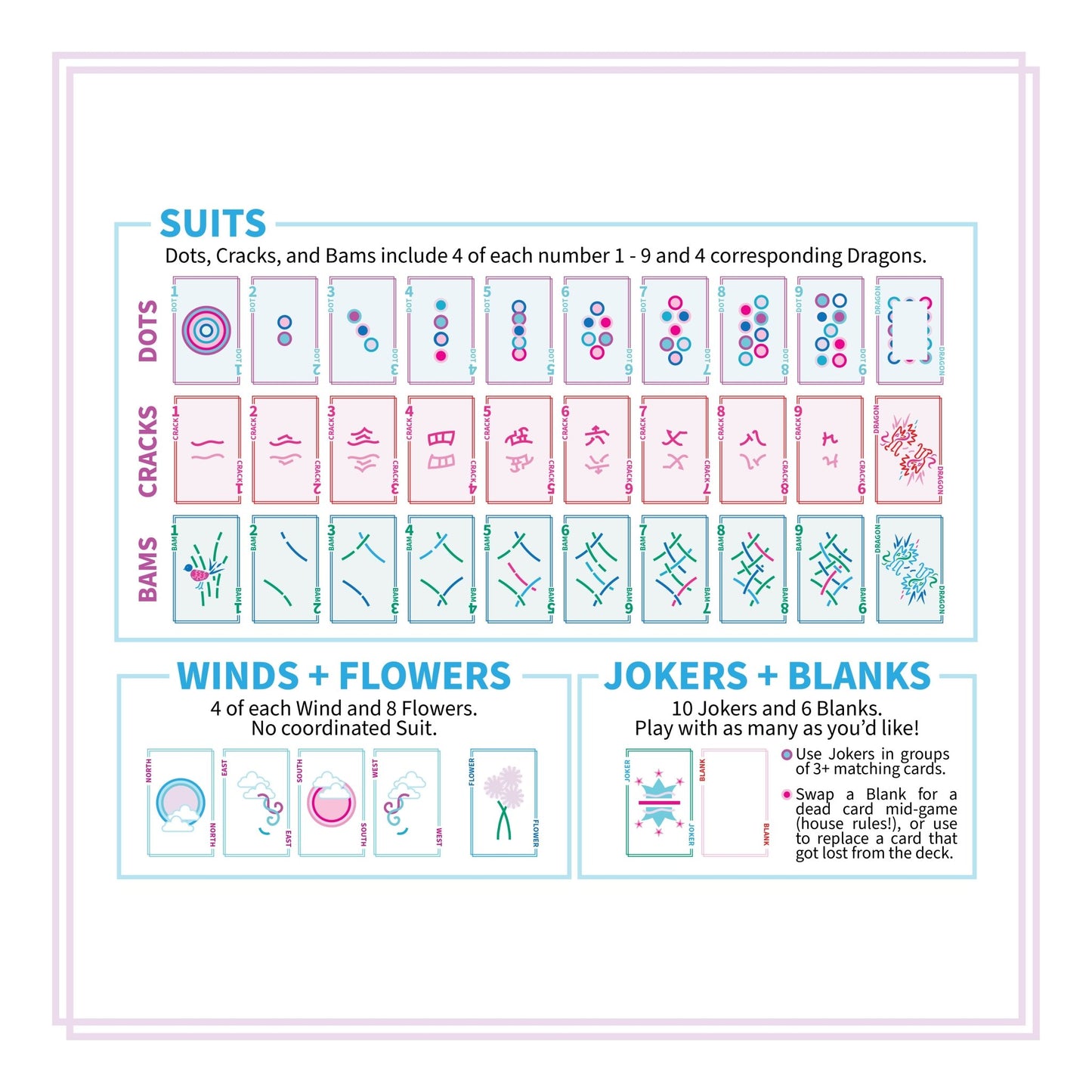 Play Away Mahjong Cards: Modern Edition - themonogram manor 