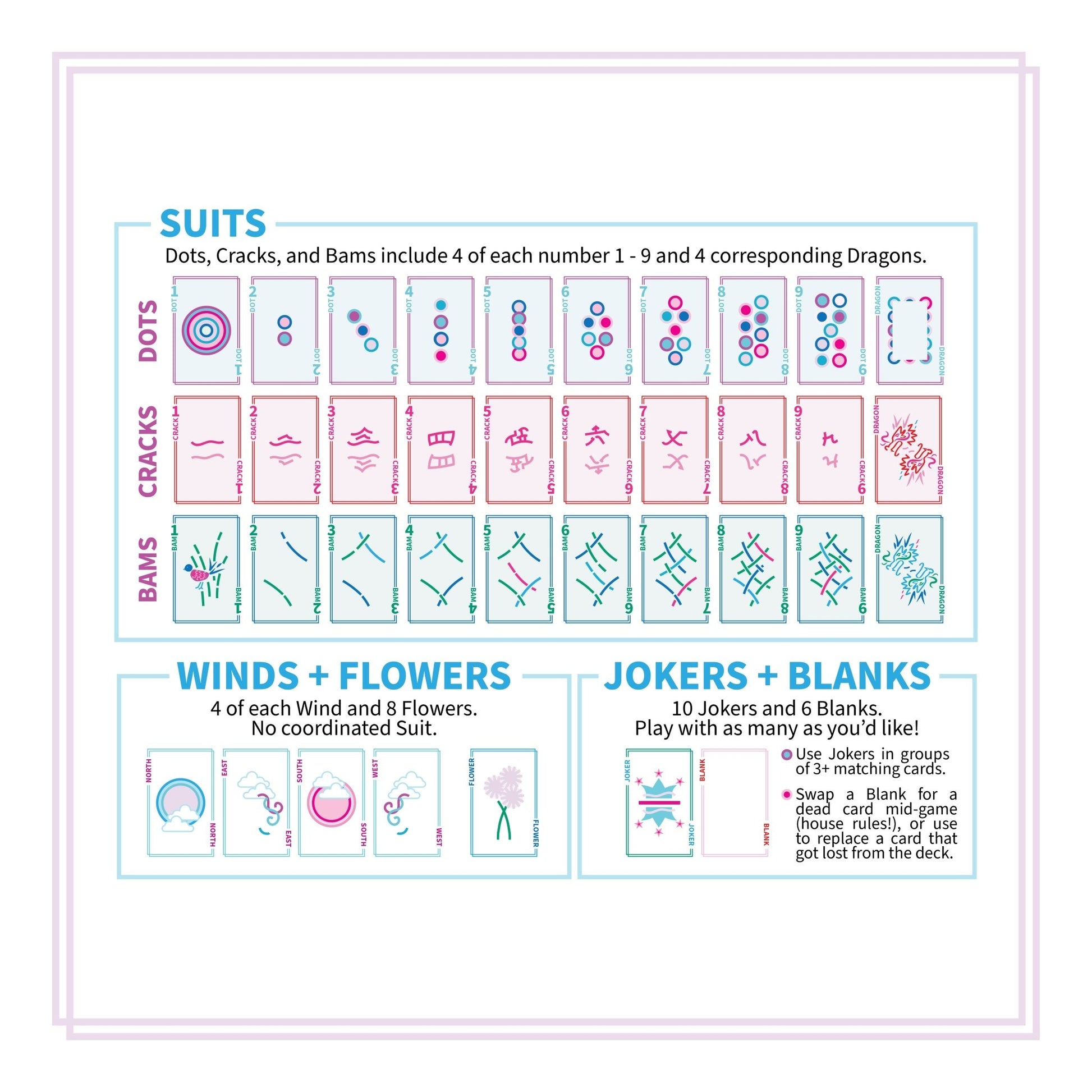 Play Away Mahjong Cards: Modern Edition - themonogram manor 