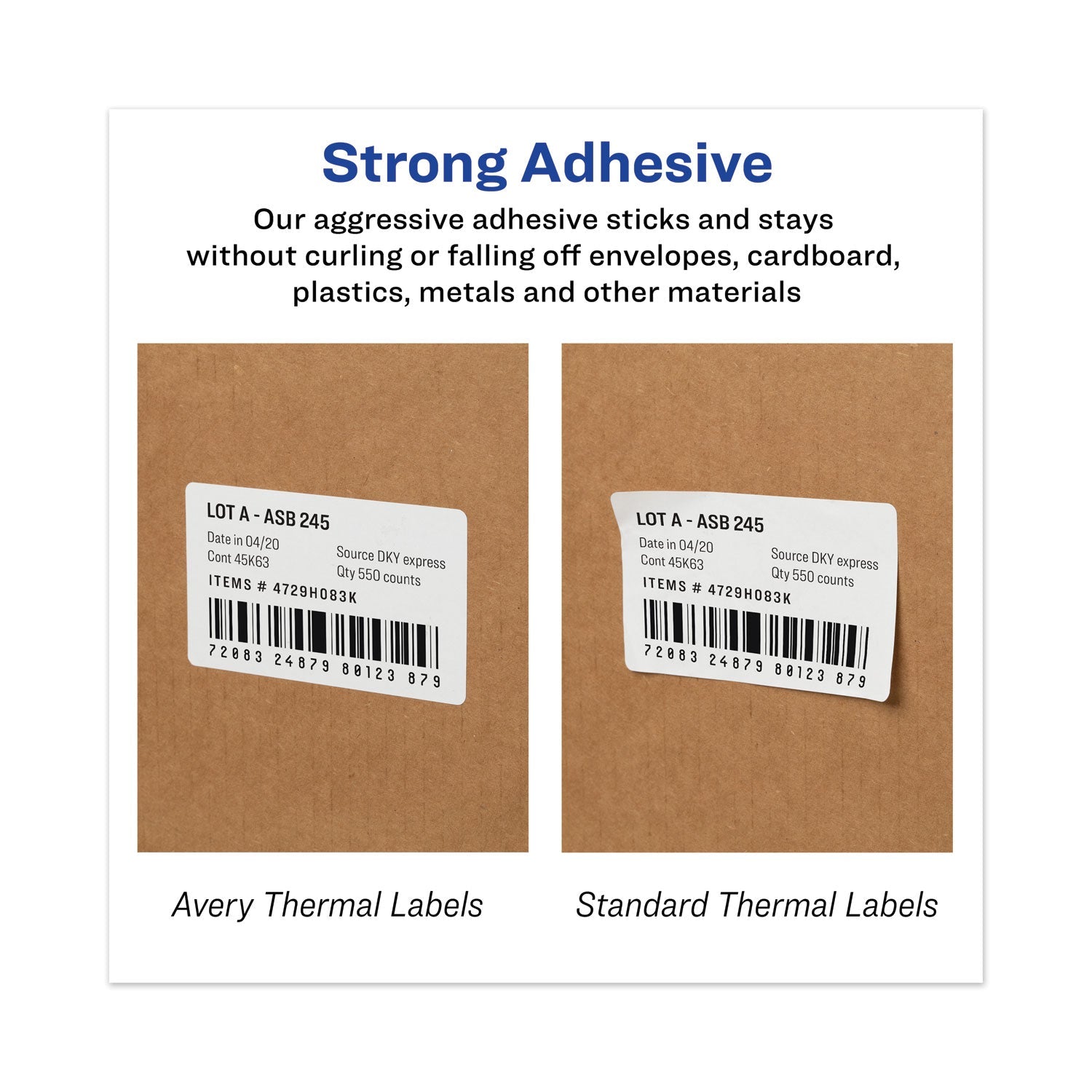 Avery Multipurpose Thermal Labels, 2.13 x 4, White, 140/Roll - themonogram manor 