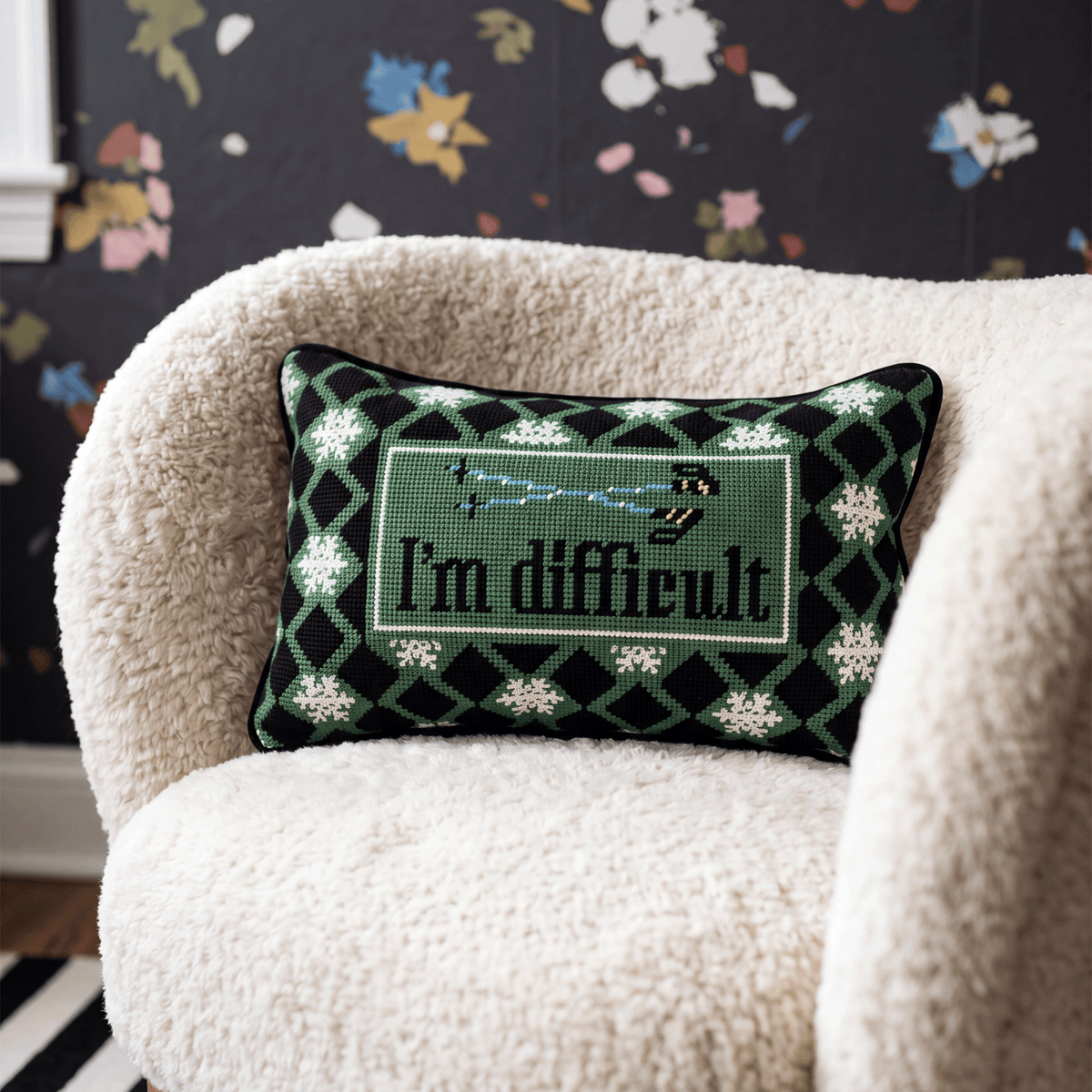 I'm Difficult Needlepoint Pillow - #themonogram manor #