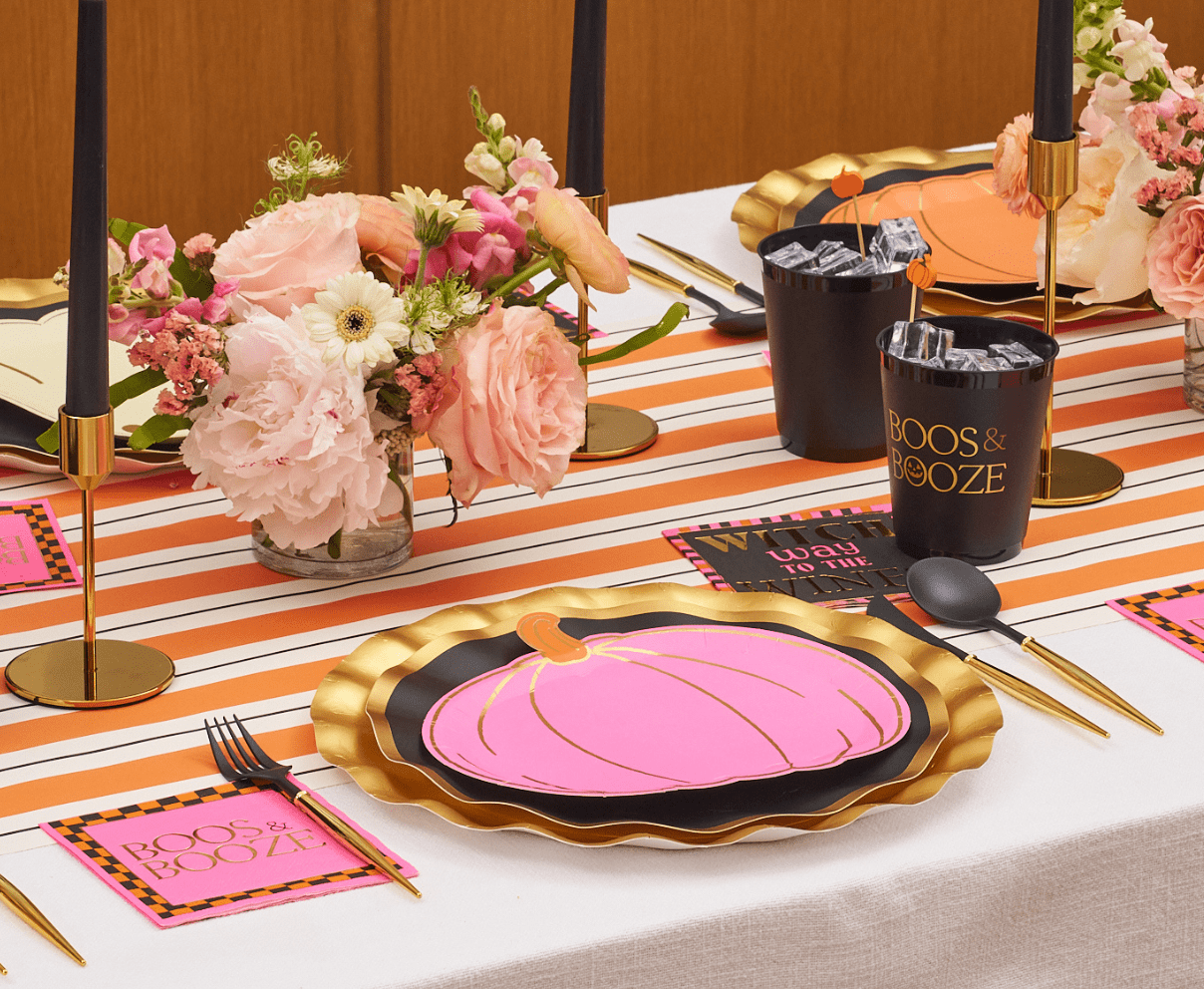 Boo Bold Assorted Die Cut Salad Plates/8pk - themonogram manor 