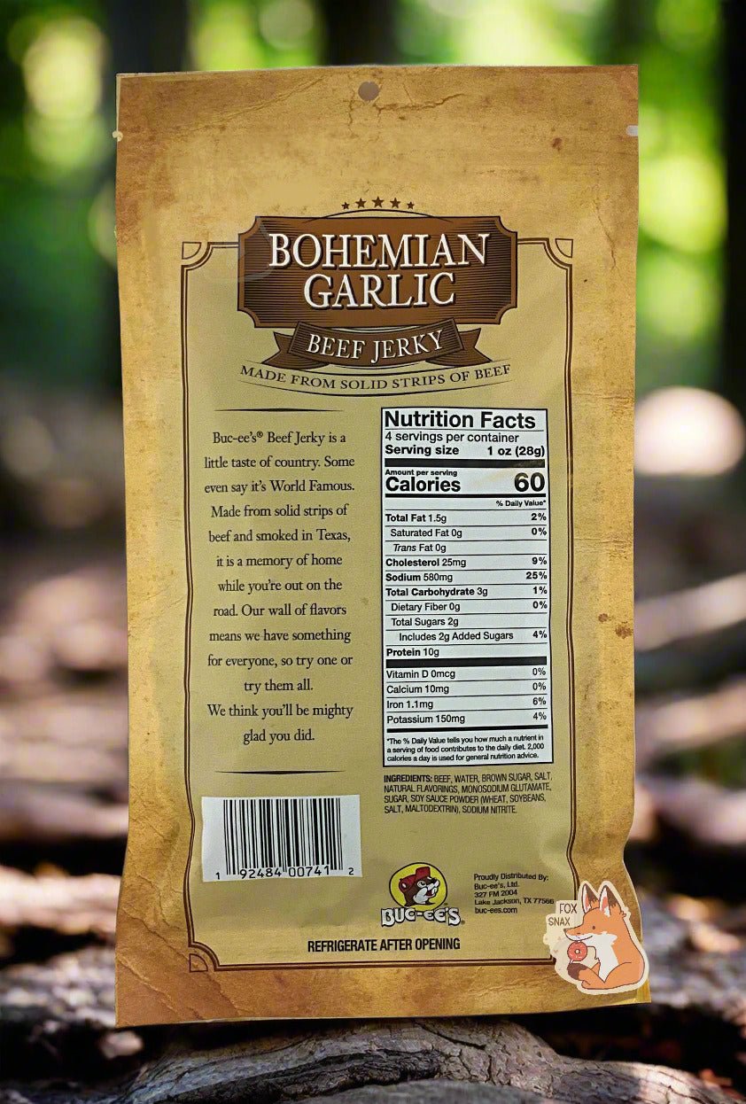 Buc - ee's Bohemian Garlic Beef Jerky - themonogram manor 