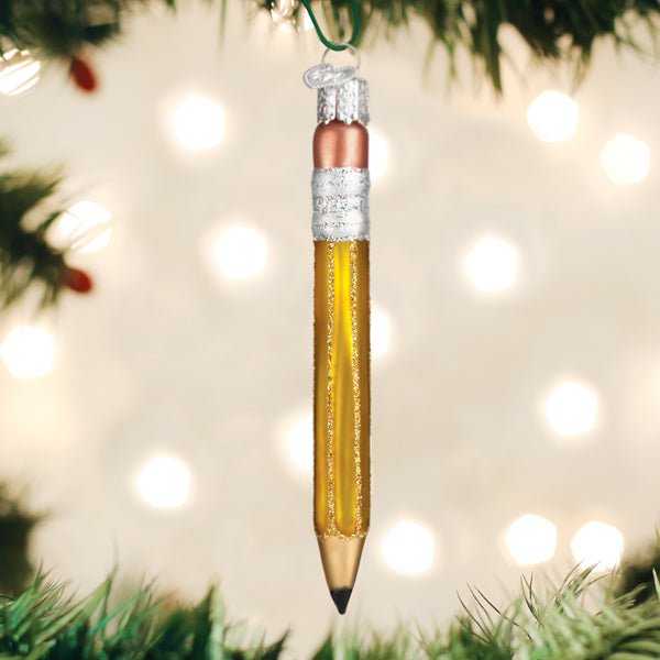 Yellow Pencil Ornament - themonogram manor 