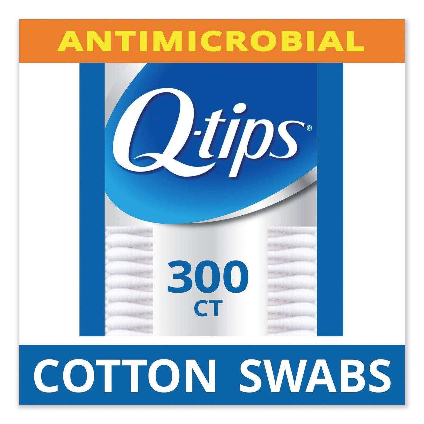 Q - tips Cotton Swabs, Antibacterial, 300/Pack, 12/Carton - themonogram manor 