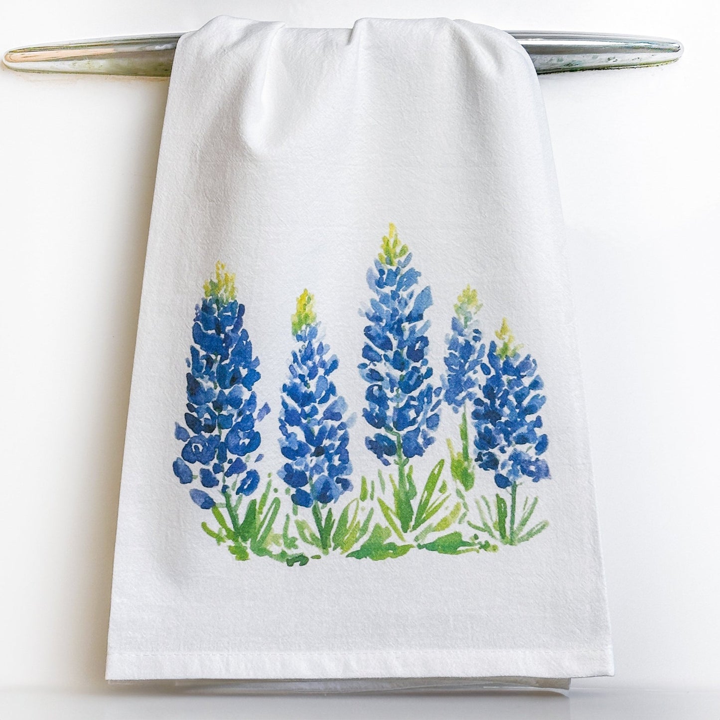 Bluebonnet Fields Tea Towel - themonogram manor 