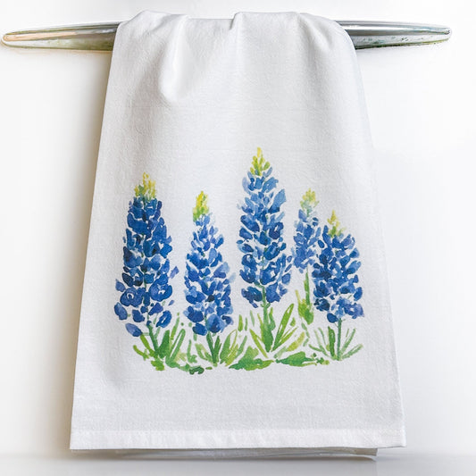 Bluebonnet Fields Tea Towel - themonogram manor 