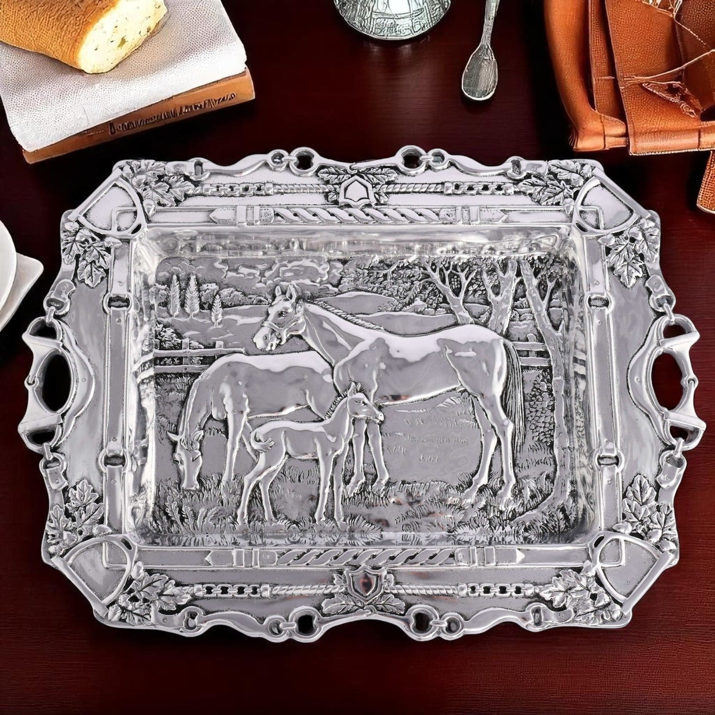 Grazing Horses Parlor Tray - themonogram manor 