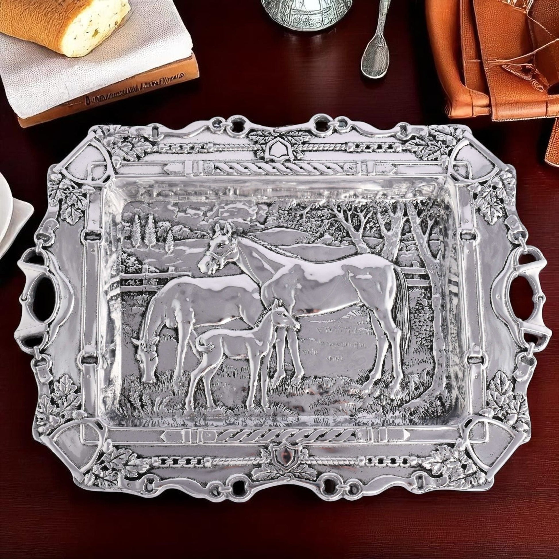Grazing Horses Parlor Tray - themonogram manor 