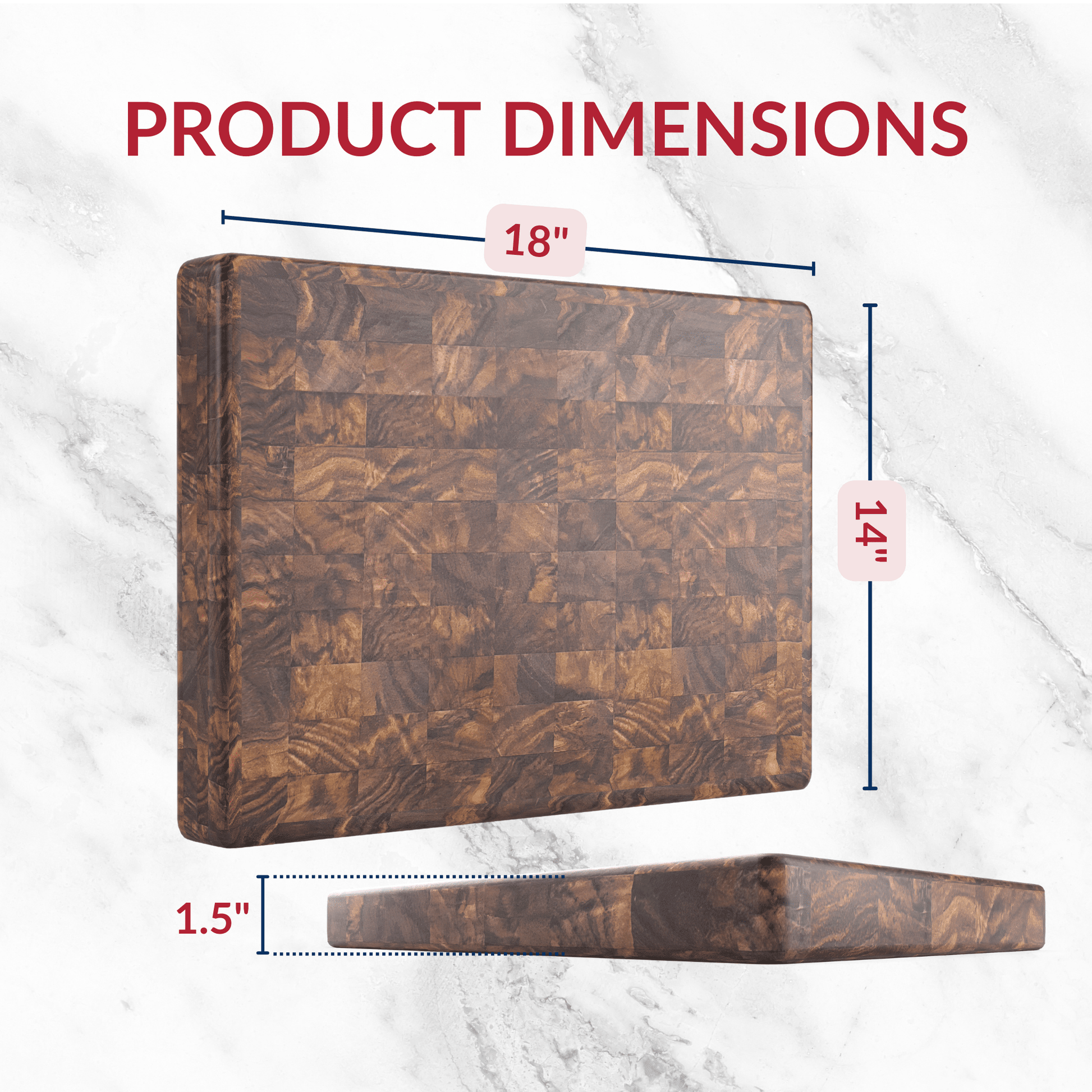 Medium End Grain Walnut Wood Butcher Block - themonogram manor 