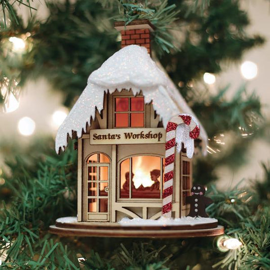 Santa's Workshop Ornament - themonogram manor 