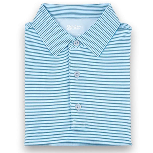 Light Blue Stripe Men's Polo - themonogram manor 