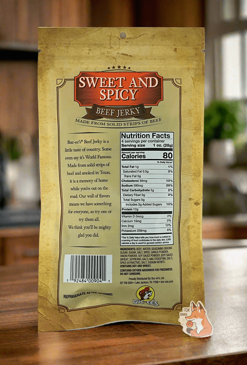 Buc - ee's Sweet And Spicy Beef Jerky - themonogram manor 