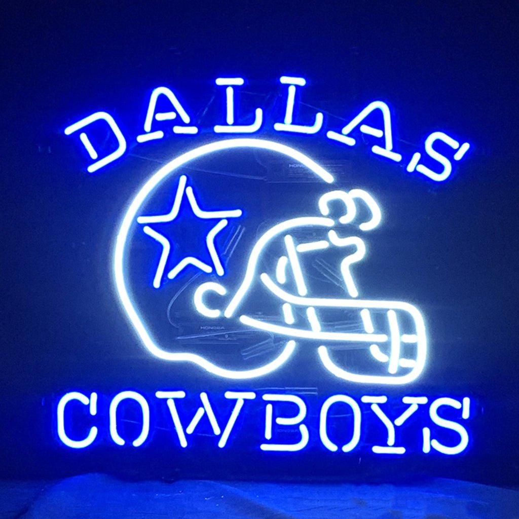 Dallas Cowboys with Helmet Neon Signs Light - themonogram manor 