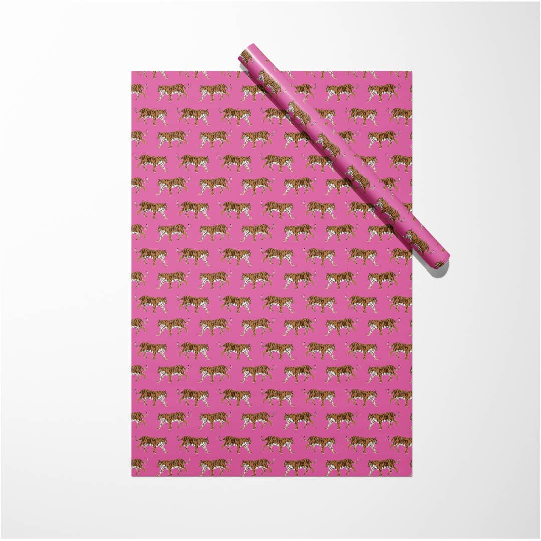 Tiger Leopard Sheet | Gift Wrapping Sheet | Gift Wrap Paper - themonogram manor 