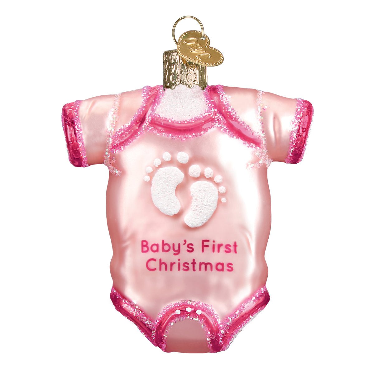 Pink Baby Onesie Ornament - themonogram manor 